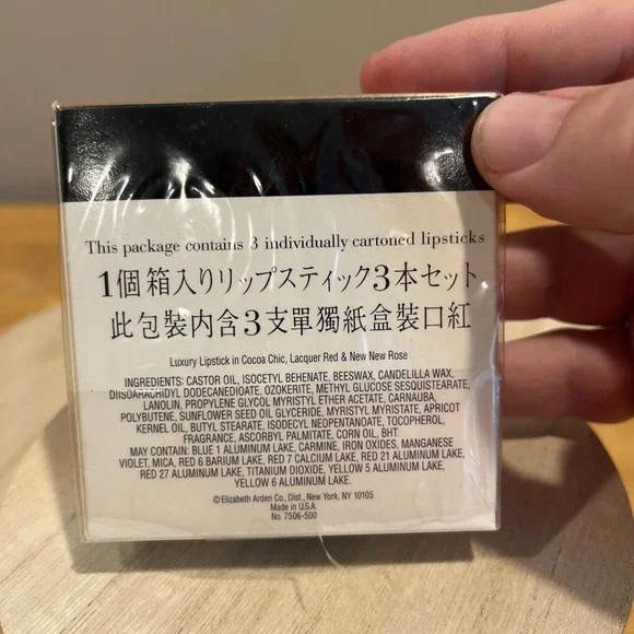 Elizabeth Arden Vtg Luxury Lipstick Collection Cocoa Chic Lacquer Red  Gold Case - Picture 3 of 6